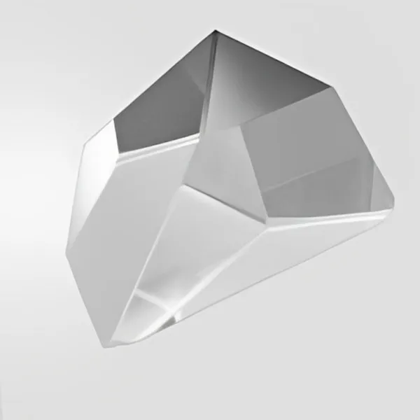 Amici roof prism showing its roof edge
