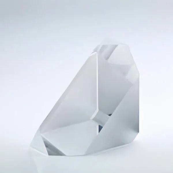 Amici roof prism on a light background