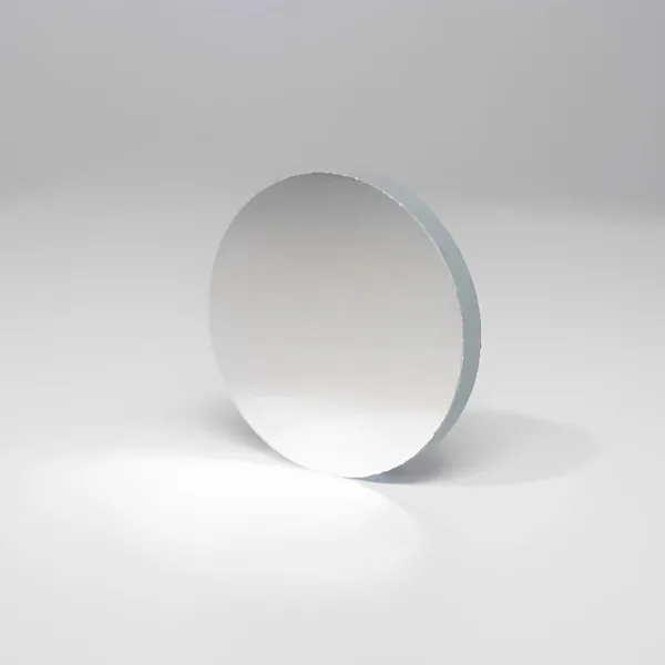 Round mirror on a light background