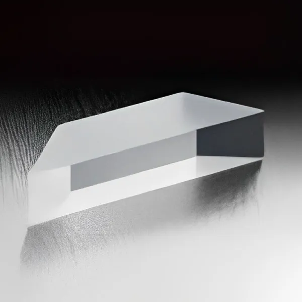 Dove prism on a reflective dark surface