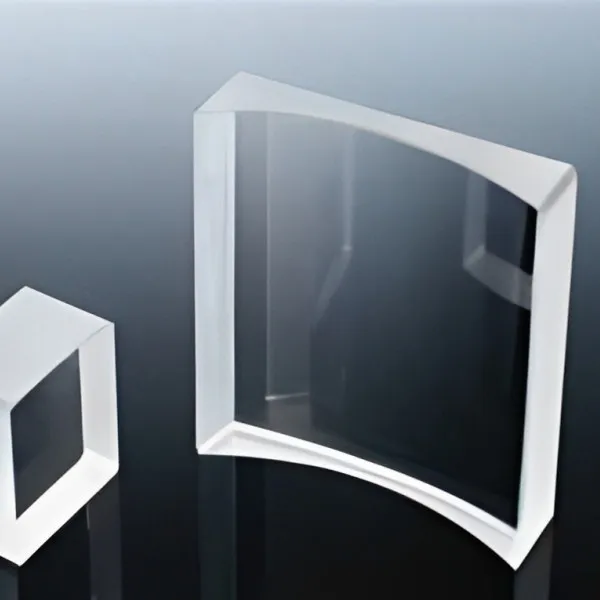 Two plano-concave cylindrical lenses on a grey background