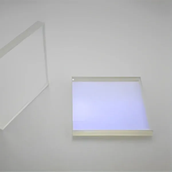 Two rectangular windows, one standing upright