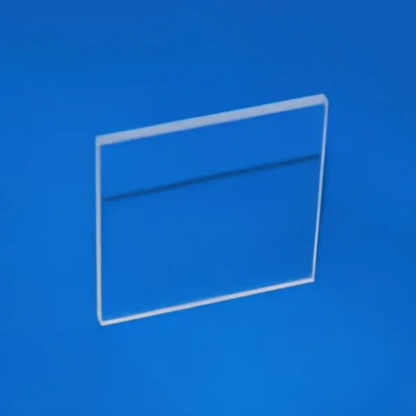 Rectangular optical window on a blue background