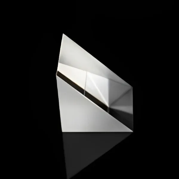 Right-angle prism on black