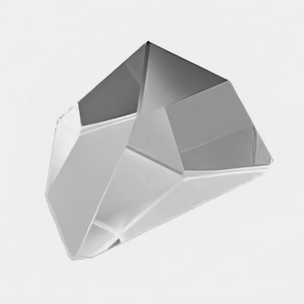 Schmidt prism on a white background